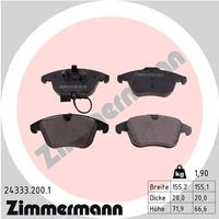 Remblokkenset, schijfrem ZIMMERMANN, u.a. fÃ¼r Seat, VW, Audi - thumbnail