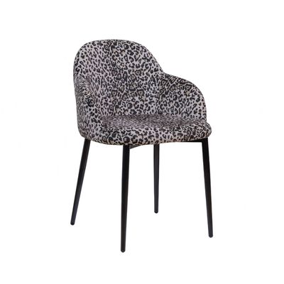WOOOD Eetkamerstoel 'Noortje' Velvet, kleur Panter