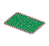 Placemat kerst Groene snoepriet