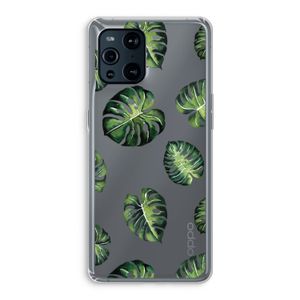 Tropische bladeren: Oppo Find X3 Transparant Hoesje
