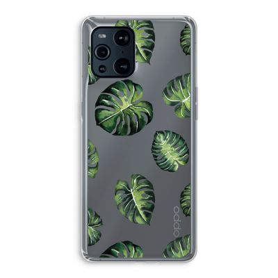 Tropische bladeren: Oppo Find X3 Transparant Hoesje