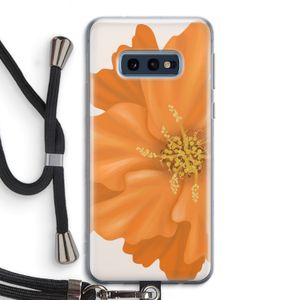 Orange Ellila flower: Samsung Galaxy S10e Transparant Hoesje met koord