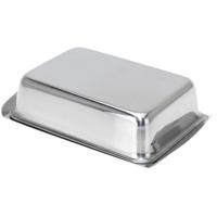 RVS botervloot - 16 x 11 x 4.5 cm - Boterkuipje/botervloten - Boter bewaren/serveren