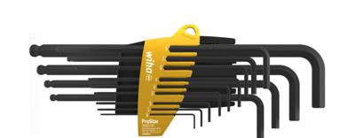 Wiha Stiftsleutelset | in ProStar houder | Zeskantkogelkop | 14-delig | chemisch gezwart | inchuitvoering - 24189 - 24189