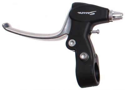 remgreep V-brakes links 3-vinger zilver/zwart remgreep V-brakes links 3-vinger zilver/zwart