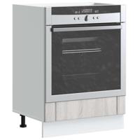 Ovenkast Lucca bewerkt hout grijs sonoma eiken
