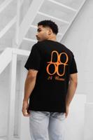 24 Uomo Symbol T-Shirt Heren Zwart/Oranje - Maat S - Kleur: Zwart | Soccerfanshop