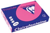 Clairefontaine Trophée Pastel, gekleurd papier, A4, 120 g, 250 vel, felroze Clairefontaine Trophée Pastel, gekleurd papier, A4, 120 g, 250 vel, felroze