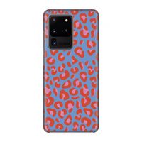 Leopard blue: Volledig geprint Samsung Galaxy S20 Ultra Hoesje