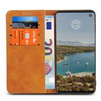 Casecentive Leren Wallet case Samsung Galaxy S10 tan - 8720153790468