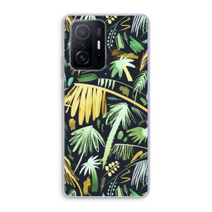 Tropical Palms Dark: Xiaomi 11T Pro Transparant Hoesje