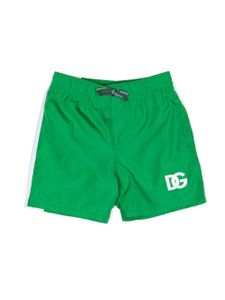 Dolce & Gabbana Kids short en coton à lien de resserrage - Vert