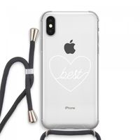 Best heart pastel: iPhone XS Max Transparant Hoesje met koord