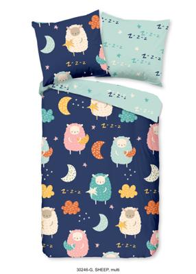 Good Morning Kinderdekbedovertrek "schapen" - Multi - (135x200 cm) - Katoen Good Morning Kinderdekbedovertrek "schapen" - Multi - (135x200 cm) - Katoen