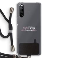 uzelf graag zien: Sony Sony Xperia 10 III Transparant Hoesje met koord