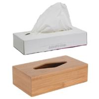 Tissuebox/tissuedoos van bamboe hout B10 x H7 x L23 cm met vulling Tissuebox/tissuedoos van bamboe hout B10 x H7 x L23 cm met vulling