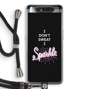 Sparkle quote: Samsung Galaxy A80 Transparant Hoesje met koord