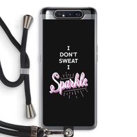Sparkle quote: Samsung Galaxy A80 Transparant Hoesje met koord