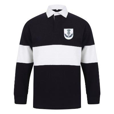 Rugby Vintage - Schotland Panelled Retro Rugby Shirt - Navy/ Wit