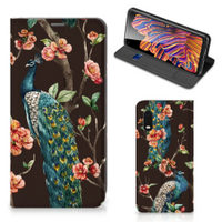 Samsung Xcover Pro Hoesje maken Pauw met Bloemen - thumbnail