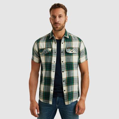 Pme Legend Short Sleeve Shirt Y/d Slub Herrin Overhemd 6072 - Deep Jungle