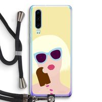 Ice cream: Huawei P30 Transparant Hoesje met koord