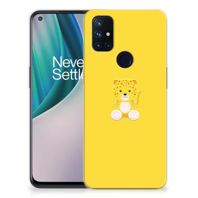 OnePlus Nord N10 5G Telefoonhoesje met Naam Baby Leopard OnePlus Nord N10 5G Telefoonhoesje met Naam Baby Leopard