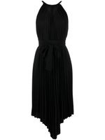 Alexandre Vauthier robe asymétrique à design plissé - Noir - thumbnail