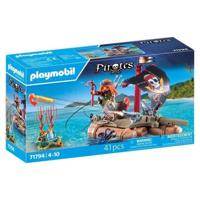 PLAYMOBIL 71794 Pirata con zattera galleggiante e tesoro