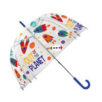 Kinder paraplu transparant Out of this Planet ruimtevaart 48 cm   - - thumbnail