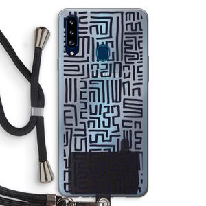 Moroccan Print: Samsung Galaxy A20s Transparant Hoesje met koord