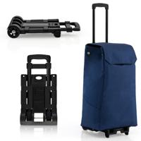 Opvouwbare Boodschappentas Draagbare Handwagen met Afneembare Opbergtas 4 Flexibele ABS Wielen Rolwagen voor Boodschappen Opvouwbare Boodschappentas Draagbare Handwagen met Afneembare Opbergtas 4 Flexibele ABS Wielen Rolwagen voor Boodschappen