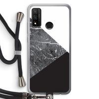 Combinatie marmer: Huawei P Smart (2020) Transparant Hoesje met koord