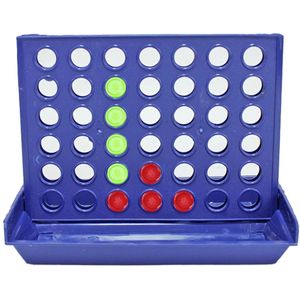 Bingo Vier op een rij - blauw/rood/groen - reisspel   -