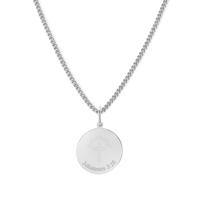 Gepersonaliseerde bijbelvers ketting - Stainless steel - Zilver - Johannes 3:16