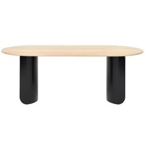 FÉST Plateau eettafel 200x90 zwart eiken blad