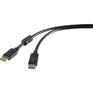 Renkforce DisplayPort Aansluitkabel DisplayPort-stekker, DisplayPort-stekker 1.80 m Zwart UHD 4K @ 60 Hz Vergulde steekcontacten, Met Ferrietkern RF-4212201