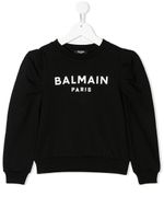 Balmain Kids sweat à logo imprimé - Noir - thumbnail