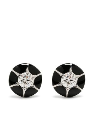 Selim Mouzannar boucles d'oreilles Sea Flower en or blanc 18ct serties de diamants - Argent