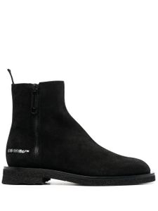 Off-White bottines à logo latéral imprimé - Noir