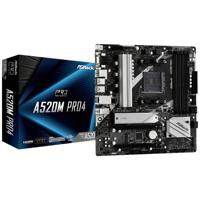 ASRock A520M Pro4 Moederbord Socket AMD AM4 Vormfactor Micro-ATX