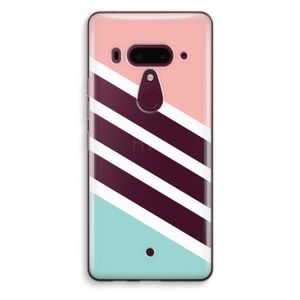 Strepen pastel: HTC U12+ Transparant Hoesje