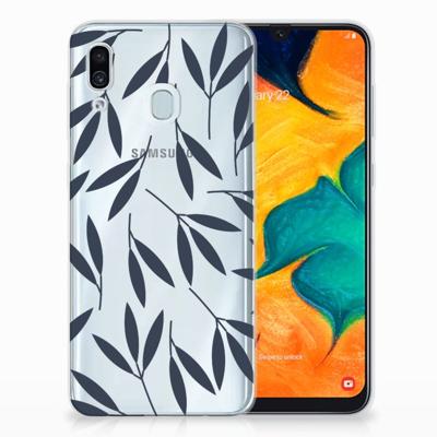 Samsung Galaxy A30 | TPU Case | Leaves Blue