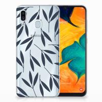 Samsung Galaxy A30 | TPU Case | Leaves Blue