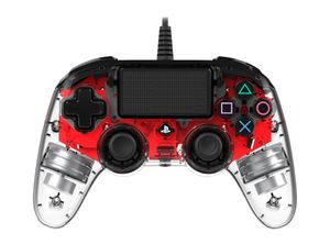 PS4 Nacon Illuminated Wired Compact Official Licensed Controller (rood)