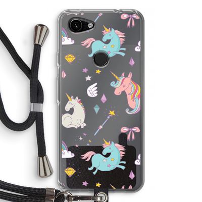 Fantasiewereld: Pixel 3a Transparant Hoesje met koord
