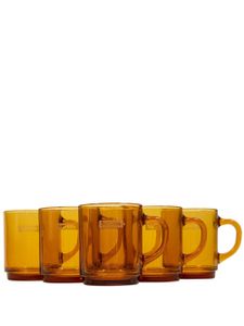 Supreme x Duralex lot de 6 tasses 'Amber' en verre - Marron