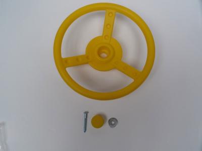 Stuur in kunststof diameter 300x81 mm incl. schroeven geel - Hermic