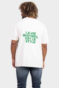 Quotrell La Vie T-Shirt Heren Off White/Groen - Maat XS - Kleur: WitGroen | Soccerfanshop