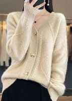 Casual Wool/Knitting Plain Cardiganï¼ˆCan Be Worn Up To A Weight Of 145 Pounds)